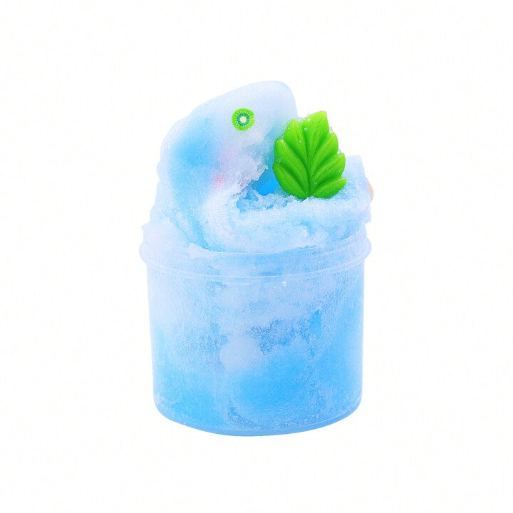 Glacier Ice Blue and White Cloud Slime